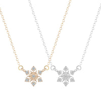 Unique Snowflake Pendants Necklace for