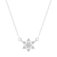 Unique Snowflake Pendants Necklace for