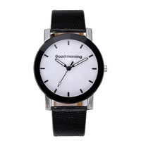 New Fashion Women Stainless Steel Dial Leather Wrist Watch - sparklingselections