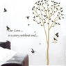 new Fashion Tree Bird Wall Stickers for Living Room