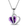 new stylish Fashion Heart Shape Crystal Pendant Necklace