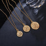 new fashion Vintage Carved Coin Medallion Necklace