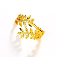 New fashion Leaves Pure Gold Color Rings - sparklingselections
