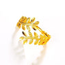 New Fashion Leaves Pure Gold Color Rings for Women (Adjustable)