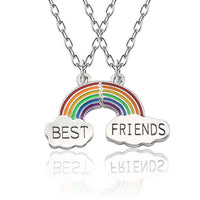 New Stylish Best Friends Forever Rainbow Shape Pendant Necklaces - sparklingselections