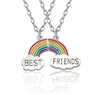 New Stylish Best Friends Forever Rainbow Shape Pendant Necklaces