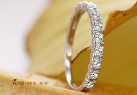 Forever Love Super Shiny Zircon Silver Plated Finger Rings