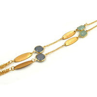 new fashion Golden Layered Chain Crystal Necklace and Chain - sparklingselections