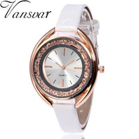 new luxury fashion Casual Quartz Leather Strap Watch - sparklingselections