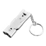 new Portable Stainless Steel Survival Whistle with Key chain