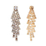 New Stylish White Rhinestone Claw Chain Crystal Stud Earring for Women