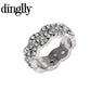 New Fashion Silver Color Crystal Unique Twisted Shape Ring