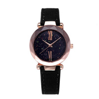 Women Romantic Starry Sky Leather Wrist Watch - sparklingselections