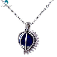 Teardrop Cubic Zirconia Locket Necklace Antique Pendant Jewelry - sparklingselections