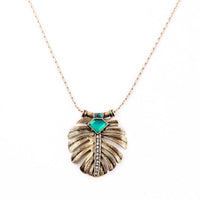 Arrival Fashion Retro Personality Leaf Crystal Necklace Antique Pendant Jewelry - sparklingselections