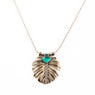 Arrival Fashion Retro Personality Leaf Crystal Necklace Antique Pendant Jewelry