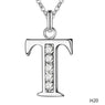 New stylish Silver Color Alphabet Letter Pendant Necklace