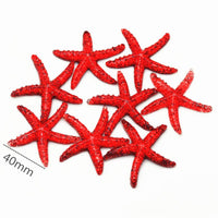 New Stylish Red Resin Starfish Cabochon Starfish 10PCS Animal Artificial Small Starfish - sparklingselections