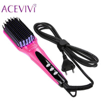 Digital Electric Hair Straightener Brush Comb - sparklingselections