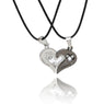 Silver Lover Couple Pendant Necklaces For Women