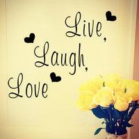 Live Laugh Love Inspirational Quote Wall Sticker - sparklingselections