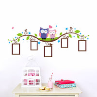owls photo frame home decoration bedrrom wall stickers
