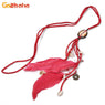 New Lucky Coin Seashell long feathers velvet rope chain necklaces