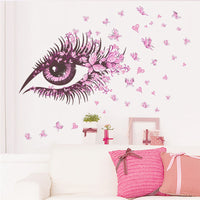 sexy girl eyes butterfly wall stickers for living bedroom