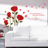 New Removable Red Rose Life Is The Flower Quote Wall Sticker