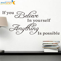 Believe In Yourself Creative Quote Wall Decal - sparklingselections