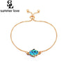 New Summer love fashion hand shape opal charm bracelet