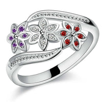 Silver Plated Crystal Wedding Ring - sparklingselections