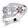 Silver Plated Crystal Wedding Ring