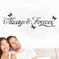 Always & Forever Quotes Wall Stickers - sparklingselections