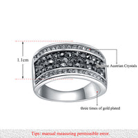 Black And White Genuine Austrian Crystal Trendy Rings For Women  (R150160283P)