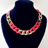 Gold Chunky Chain Collar Necklace For Women