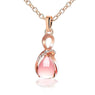 Water Drop Pink Pendants Necklace