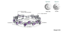 Women Crystal Silver Color Purple Bracelet - sparklingselections