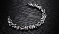 Women Crystal Silver Color Purple Bracelet - sparklingselections