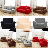 Solid Color Polyester Sofa Cover High Elasticity Non-slip Couch Slipcover Universal Furniture Chair Protector Cover - sparklingselections