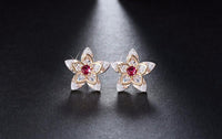 Flower Crystal Stud Earring - sparklingselections