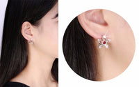 Flower Crystal Stud Earring - sparklingselections