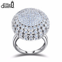 Effie Queen New Fashion Crystal Ring for Women Elegant Luxury CZ Zircon Engagement Party Ring Wholesale DR48 - sparklingselections