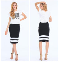 new Black and White Striped Pencil Skirts size sml - sparklingselections