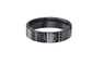 Black Arabic Numbers Stainless Steel Rings For Women