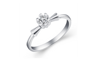 Romantic Fashion Silver Plated Flower Ring for Women