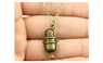 Simple Vintage Antique Bronze Color Microphone Pendant Necklace