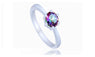 Silver Color Gradient Purple Crystal Cubic Zirconia Ring (6,7,8)