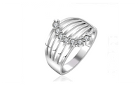 Silver Plated Finger Ring For Lady Female Ornaments Jewelry Lovers