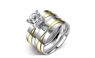 Non Fading  Titanium Steel Double Ring For Women